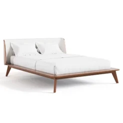 HOMES: Inside + Out 3pc King Riverstone Mid-Century Boucle Platform Bedroom Set With 2 Nightstands Walnut -Nexera Furniture Store GUEST aba87859 5a45 4e28 b157 7e51b173f4e1