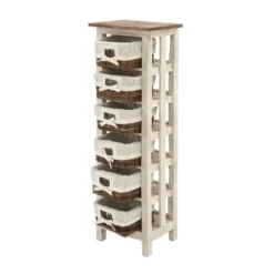 Farmhouse Mahogany Rectangular Storage Unit White - Olivia & May -Nexera Furniture Store GUEST abf9924f 3bbd 4def 89ce fe07b3c14d6b