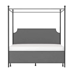Mcarthur Metal And Upholstered Canopy Bed Matte Black/Gray Fabric - Hillsdale Furniture -Nexera Furniture Store GUEST ac1a0083 4d4f 4b53 a29e db9105c8f018