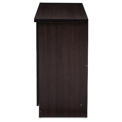 Colburn Modern And Contemporary 6 Drawer Wood Storage Dresser Dark Brown Finish - Baxton Studio 4 Colburn Modern And Contemporary 6 Drawer Wood Storage Dresser Dark Brown Finish - Baxton Studio - Image 2