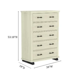Festivo 4pc Contemporary Bedroom Chest Dresser And Nightstand Set Saw Cut Off-White: Includes Storage & Horizontal Dresser -Nexera Furniture Store GUEST acb7f536 ae94 4a24 a03b 6eae2ce748e0 1
