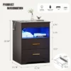 Fredees Night Stand With Drawer, Charging Bedside Table With USB & Type-C Port, LED Nightstand With Human Sensor Light. -Nexera Furniture Store GUEST ad2489ca 545d 4b8e ba27 fc00421ae0cf