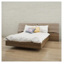 Alibi Platform Bed Walnut - Nexera