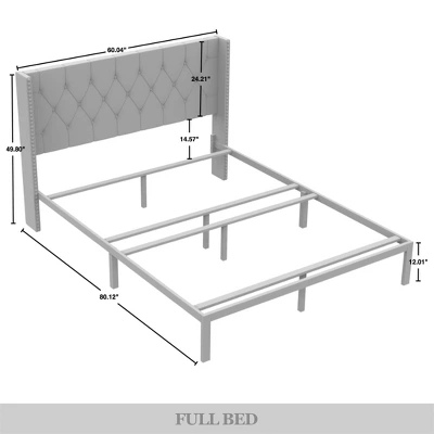 ChaletPosh Velvet Upholstered Bed With 2 Nightstands 10 ChaletPosh Velvet Upholstered Bed With 2 Nightstands - Image 8