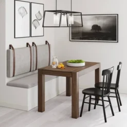 Full/Queen Harlow Kids' Headboard Vintage Brown - Nathan James: Wall Mounted MDF Upholstered Frame -Nexera Furniture Store GUEST af548443 a89e 4e0d be8d d45a5f339e59