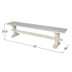 72" Trestle Bench Unfinished - International Concepts -Nexera Furniture Store GUEST af5748b2 5c3a 4a90 ba1d c81d8a2b055c