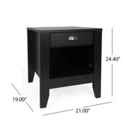 Sapphtopaz Modern Nightstand With 1 Drawer & Open Storage Shelf Space-Saving Wood Bedside Table 2-Tier Small Night Stand For Bedroom,Living Room -Nexera Furniture Store GUEST af57b7c7 1999 44f0 b8fc 3049599a4a04