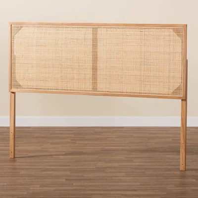 Bali & Pari Queen Aurelia Bayur Wood And Rattan Headboard: Bohemian Design, Wall Or Frame Mount, Adjustable Height 7 Bali & Pari Queen Aurelia Bayur Wood And Rattan Headboard: Bohemian Design, Wall Or Frame Mount, Adjustable Height - Image 5