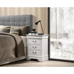 Passion Furniture Louis Philippe 3-Drawer Nightstand (29 In. H X 16 In. W X 21 In. D) 20 Passion Furniture Louis Philippe 3-Drawer Nightstand (29 In. H X 16 In. W X 21 In. D) -Nexera Furniture Store GUEST af89f506 39d3 4060 bfe8 c56dceeb304c