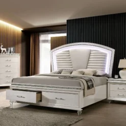 3pc California King Granite Bedroom Set With Nightstand And Chest Pearl White - HOMES: Inside + Out -Nexera Furniture Store GUEST afa9aec8 d91a 44cd 8e6a e63ba0126eee