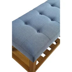 Simple Relax Fabric And Wood Bench In Blue And Oak Finish -Nexera Furniture Store GUEST afdbaed0 0523 4909 862d 7265d3c3113f