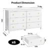 Garvee Modern Drawer Dresser, Freestanding Bedroom Chest Of Drawers, Wooden Storage Organizer For Nursery, Living Room, Closet, White -Nexera Furniture Store GUEST afe227c9 df17 46fa abe6 9e93fcd33d5a