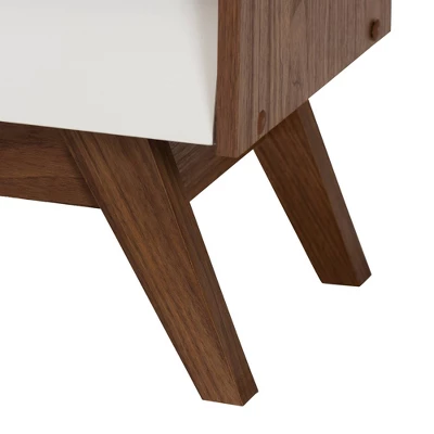 3pc Hildon Two-Tone Wood Storage Set White/Walnut Brown - Baxton Studio 8 3pc Hildon Two-Tone Wood Storage Set White/Walnut Brown - Baxton Studio - Image 6