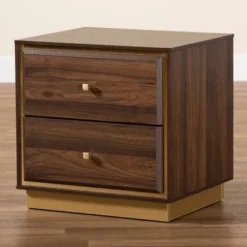 Cormac Wood And Metal 2 Drawer Nightstand - Baxton Studio 18 Cormac Wood And Metal 2 Drawer Nightstand - Baxton Studio -Nexera Furniture Store GUEST b1d89c35 2695 462a 9848 eeffd8cb671c