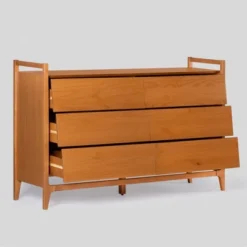 Mid-Century Modern Solid Wood Paneled 6 Drawer Dresser - Saracina Home -Nexera Furniture Store GUEST b2c10dc1 8f47 4650 9aa3 73b031414cdc