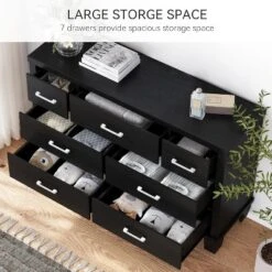7-Drawer Modern Dresser With Metal Handles, Wooden Chest Of Drawers Organizer For Bedroom And Living Room Storage 12 7-Drawer Modern Dresser With Metal Handles, Wooden Chest Of Drawers Organizer For Bedroom And Living Room Storage -Nexera Furniture Store GUEST b317cf0e 0238 48a6 bab5 5273c54bfe87