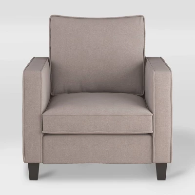 2pc Georgia Fabric Loveseat And Accent Chair Set Taupe - CorLiving 4 2pc Georgia Fabric Loveseat And Accent Chair Set Taupe - CorLiving - Image 2