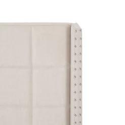 Linen Upholstered Headboard, Tufted Nailhead & Double Wingback, 6 Adjustable Position -Nexera Furniture Store GUEST b3b6e40d 24cf 40ef ab00 d0a42ae176a9