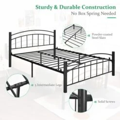 Costway Twin/Full/Queen Size Metal Bed Frame Platform Mattress Foundation With Headboard Footboard -Nexera Furniture Store GUEST b575ff22 7c4a 4ceb b1ee e3ea16b821bd