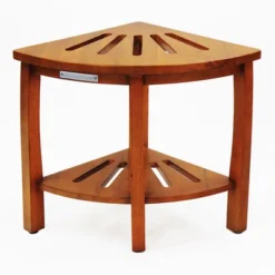 Oceanstar Corner Spa Bench Seat With Storage Shelf.