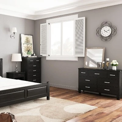 7-Drawer Modern Dresser With Metal Handles, Wooden Chest Of Drawers Organizer For Bedroom And Living Room Storage 6 7-Drawer Modern Dresser With Metal Handles, Wooden Chest Of Drawers Organizer For Bedroom And Living Room Storage - Image 4