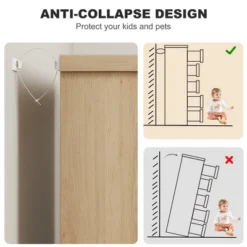 5 Drawer Dresser For Bedroom, Natural Nightstand Chest Of Drawers With Built-in Handles, Wooden Nightstand For Living Room Nursery, Hallway, Entryway -Nexera Furniture Store GUEST b6602ccf 5ddf 45d7 9c7b a47e87766082