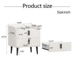 INFURNIC Nightstands Set Of 2 Night Stand With 2 Drawers Marble Pattern Tabletop Modern Design For Bedroom Living Room, White, 19.88"*15.94"*20.16" 8 INFURNIC Nightstands Set Of 2 Night Stand With 2 Drawers Marble Pattern Tabletop Modern Design For Bedroom Living Room, White, 19.88"*15.94"*20.16" -Nexera Furniture Store GUEST b694e13b 3581 4730 9c06 33d29b4049da