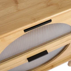 Aash 2 Drawer Nightstand With Shelf,Bedside Table Bamboo With Storage (22.05"H*17.72"W*14.97"D)-The Pop Home‎ -Nexera Furniture Store GUEST b79009c8 55fd 4b13 87d2 ed5bdb874807