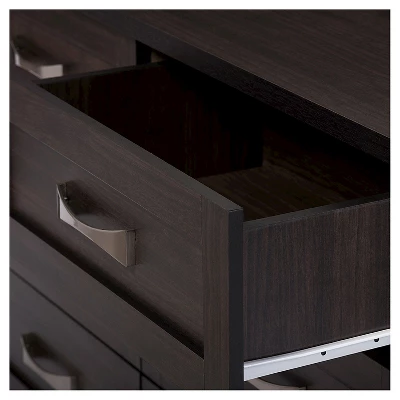 Colburn Modern And Contemporary 6 Drawer Wood Storage Dresser Dark Brown Finish - Baxton Studio 5 Colburn Modern And Contemporary 6 Drawer Wood Storage Dresser Dark Brown Finish - Baxton Studio - Image 3
