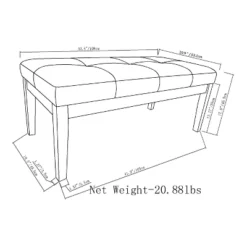 43" Abbey Tufted Ottoman Benches - Wyndenhall -Nexera Furniture Store GUEST b9d26856 7613 4b63 88a4 04e605b2739a