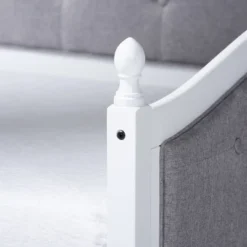 Twin Marlie Upholstered Daybed With Trundle Gray/White - Baxton Studio -Nexera Furniture Store GUEST ba00fce4 b277 422e 9b40 db4972770811