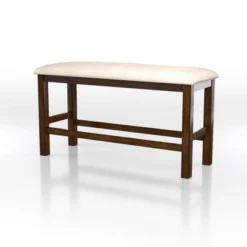 Foret Padded Counter Height Bench Rustic Oak/Beige - HOMES: Inside + Out -Nexera Furniture Store GUEST ba4d32ba 02b6 468a bee7 9c89567e7ca8