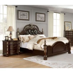 2pc Queen Mullberry Traditional Bedroom Set Brown Cherry/Espresso - HOMES: Inside + Out