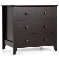 Costway 3 Drawer Dresser Chest Of Drawers Bedside Table For Living Room Bedroom -Nexera Furniture Store GUEST be1b4371 4206 4d97 ad75 28ef9f0876c3
