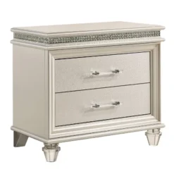 2pc Granite Nightstand And Chest Set Pearl White - HOMES: Inside + Out
