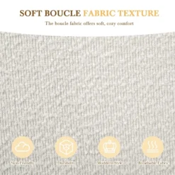 Christopher Knight Home Nicky Boucle Upholstered Platform Bed With Wingback Headboard, White -Nexera Furniture Store GUEST c024aea2 225e 45fb a207 b5e6ec911ece