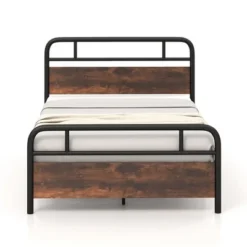 Costway Metal Platform Bed Frame Industrial Headboard Mattress Foundation -Nexera Furniture Store GUEST c07acf4d c394 4f7c a1a5 b6c5791ef503
