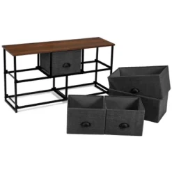 Costway 5 Drawers Dresser Storage Unit Side Table Display Organizer Dorm Room Wood Black -Nexera Furniture Store GUEST c09f3ce6 884f 4879 8770 8f88b9759b5c
