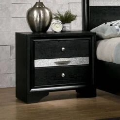 2pc Queen Whether By Bed With Nightstand Black - MiBasics -Nexera Furniture Store GUEST c0da689f f4d6 47f3 b120 59e26b7803c1