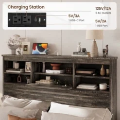 4-Piece Bedroom Set, Wooden Queen Bed Frame With Storage Headboard, Charging Station, Nightstands & Dresser - ModernLuxe 18 4-Piece Bedroom Set, Wooden Queen Bed Frame With Storage Headboard, Charging Station, Nightstands & Dresser - ModernLuxe -Nexera Furniture Store GUEST c1de0e40 74bf 45b5 a2ac 0aee25bb86b6