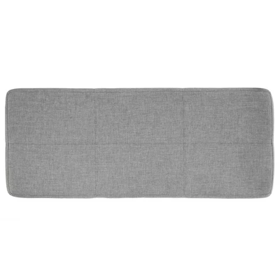Ornelas Metal Base Linen Bench Gray - Inspire Q 7 Ornelas Metal Base Linen Bench Gray - Inspire Q - Image 5