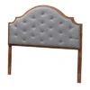 Baxton Studio King Premala Fabric And Wood Headboard Gray/Walnut Brown: Tufted Design, Adjustable Height -Nexera Furniture Store GUEST c34c76b5 9d08 45d4 a922 592be87a258d