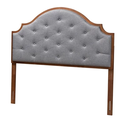 Baxton Studio King Premala Fabric And Wood Headboard Gray/Walnut Brown: Tufted Design, Adjustable Height 3 Baxton Studio King Premala Fabric And Wood Headboard Gray/Walnut Brown: Tufted Design, Adjustable Height