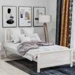 Twin Size Wood Platform Bed With Headboard, Footboard And Wood Slat Support-ModernLuxe 12 Twin Size Wood Platform Bed With Headboard, Footboard And Wood Slat Support-ModernLuxe -Nexera Furniture Store GUEST c64c0501 5ed7 4e76 bff5 cdb2c70ac69b