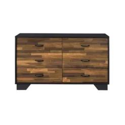 Eos Dresser Walnut/Black Finish - Acme Furniture
