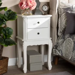 2 Drawer Sophia Wood Nightstand White - Baxton Studio -Nexera Furniture Store GUEST c92f3cf2 7a88 4c9e ad60 024b8dfbe213