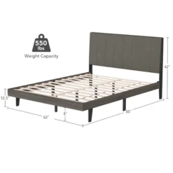 Costway Upholstered Tufted Bed Wood Platform Mattress Foundation Headboard Queen -Nexera Furniture Store GUEST c9bc54bc dd10 457e b8b9 b799856f6fdf