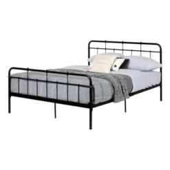 Queen Holland Metal Platform Bed With Headboard Black - South Shore -Nexera Furniture Store GUEST caa7172d 743e 4ba5 b3b6 446b114a5ae4