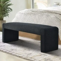 Kaia 47" Faux Shearling Look Waterfall Upholstered Bench-The Pop Maison -Nexera Furniture Store GUEST caec3dc0 aba9 4986 b884 c2a364c7254f