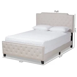 Marion Fabric Upholstered Button Tufted Panel Bed - Baxton Studio -Nexera Furniture Store GUEST cbeecee9 26ad 4ebc b000 c40e665d1c82